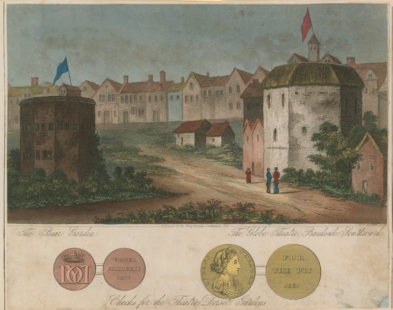The Bear Garden and Globe Theatre, Bankside, Southwark, London af English School