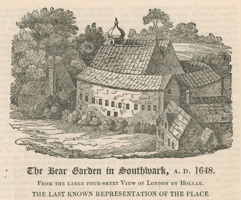 The Bear Garden i Southwark, AD 1648 af English School