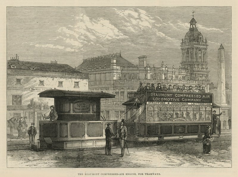 Beaumont trykluftmotor, til sporveje af English School
