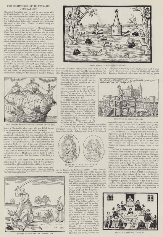 Begyndelsen af illustreret journalistik (gravering) af English School