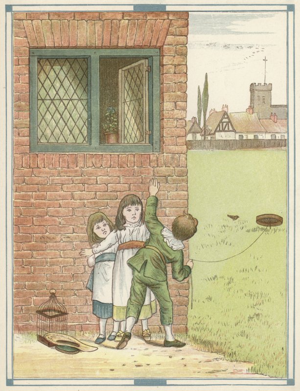 Fuglefangeren (farvelitografi) af English School