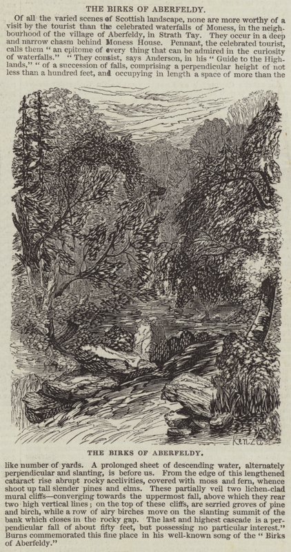 The Birks of Aberfeldy (gravering) af English School