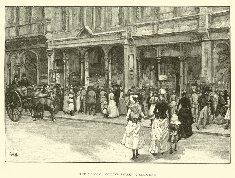 The Block, Collins Street, Melbourne  af English School