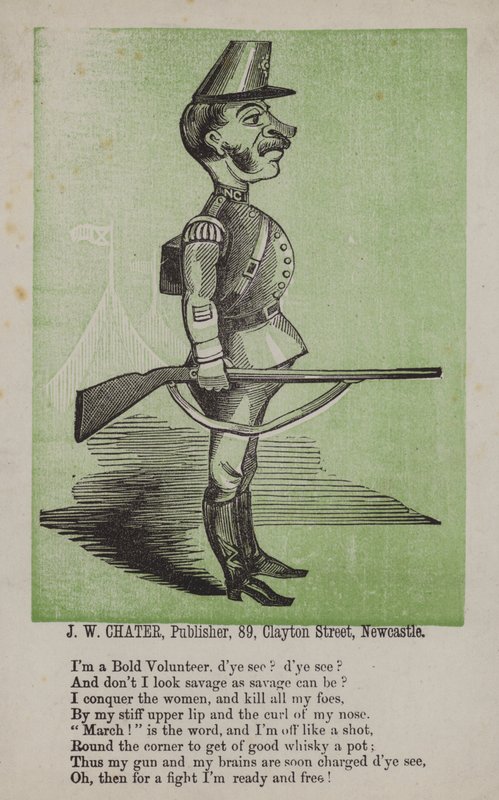 The Bold Volunteer (farvet indgravering) af English School
