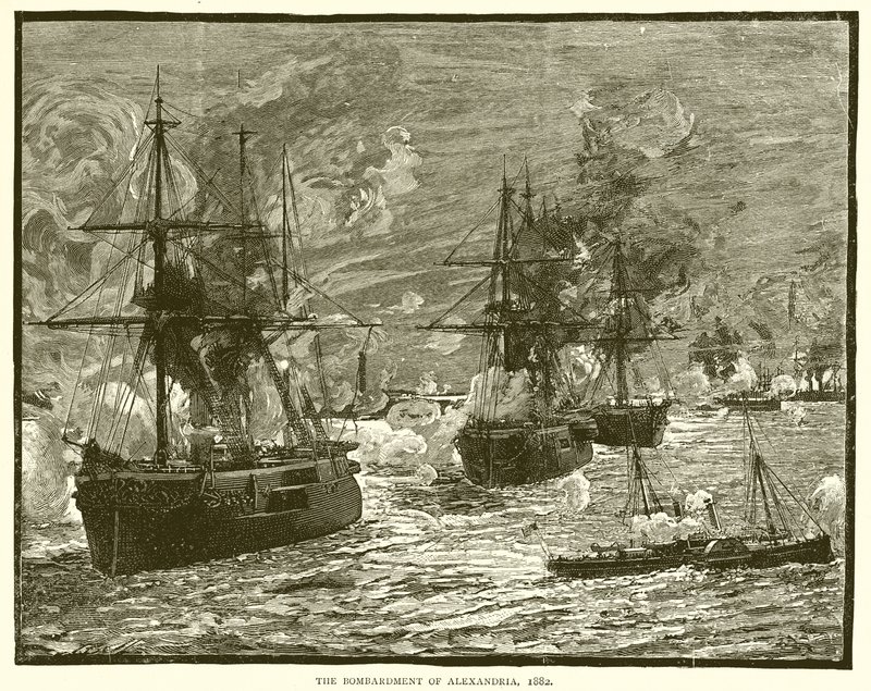 Bombardementet af Alexandria, 1882 af English School