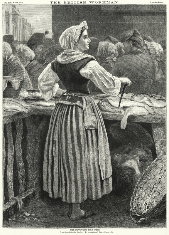 Boulogne Fish-Wife (gravering) af English School