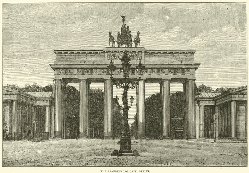 Brandenburger Tor, Berlin, 1870 af English School