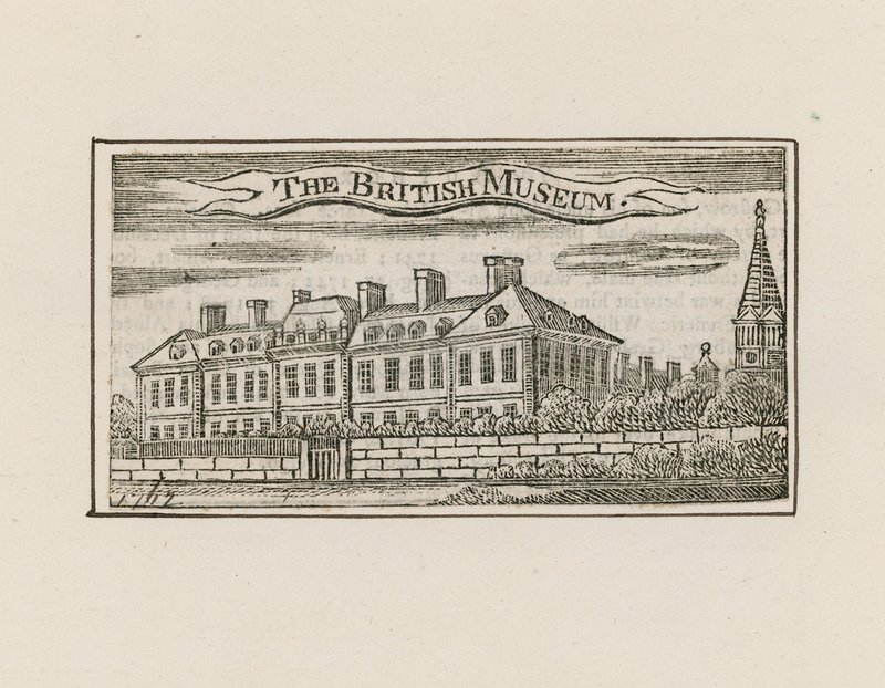 British Museum i Montague House af English School
