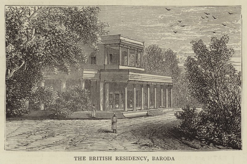 The British Residency, Baroda (gravering) af English School