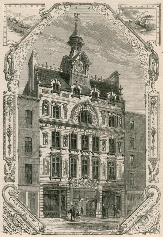 The British and Irish Magnetic Telegraph Company kontorer, Threadneedle Street, London af English School