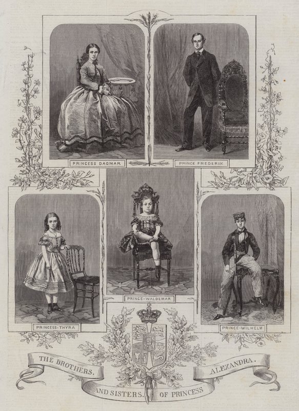 Prinsesse Alexandras brødre og søstre (gravering) af English School