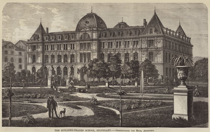 Bygningsfagskolen, Stuttgart (gravering) af English School