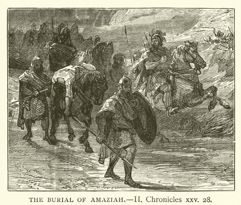The Burial of Amaziah, II, Chronicles, xxv, 28 (gravering) af English School