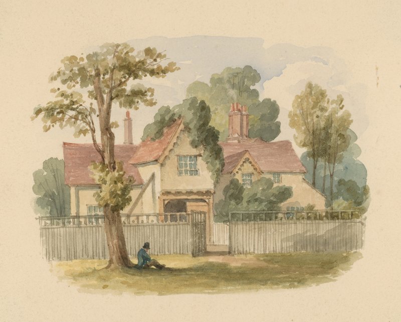 The Cake House, Hyde Park, London (wc på papir) af English School