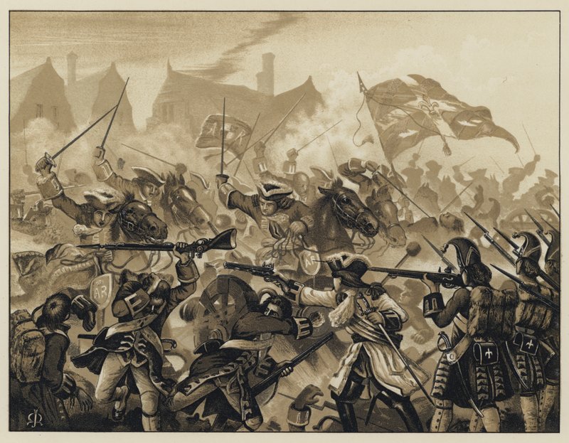Caribinerne ved Ramilies, 23. maj 1706 af English School