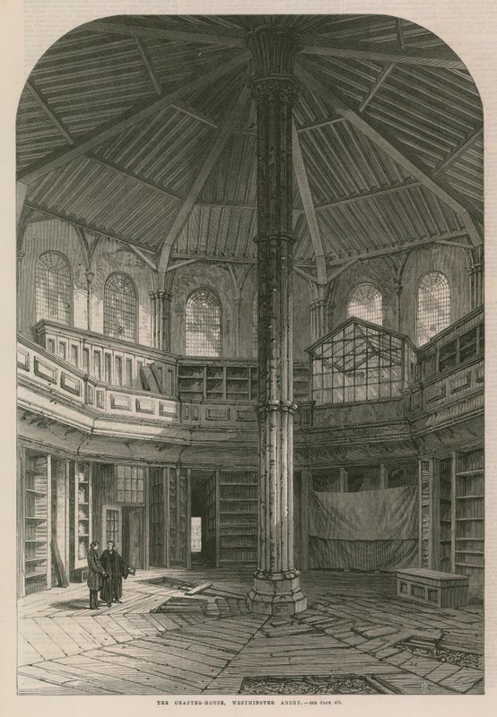 Kapitelhuset i Westminster Abbey af English School