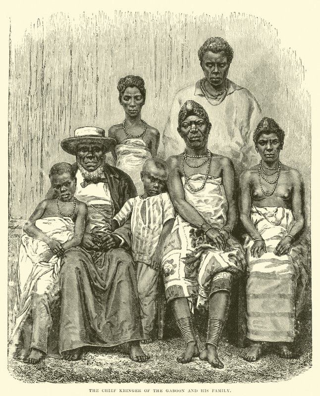 The Chief Kringer of the Gaboon and his family  af English School