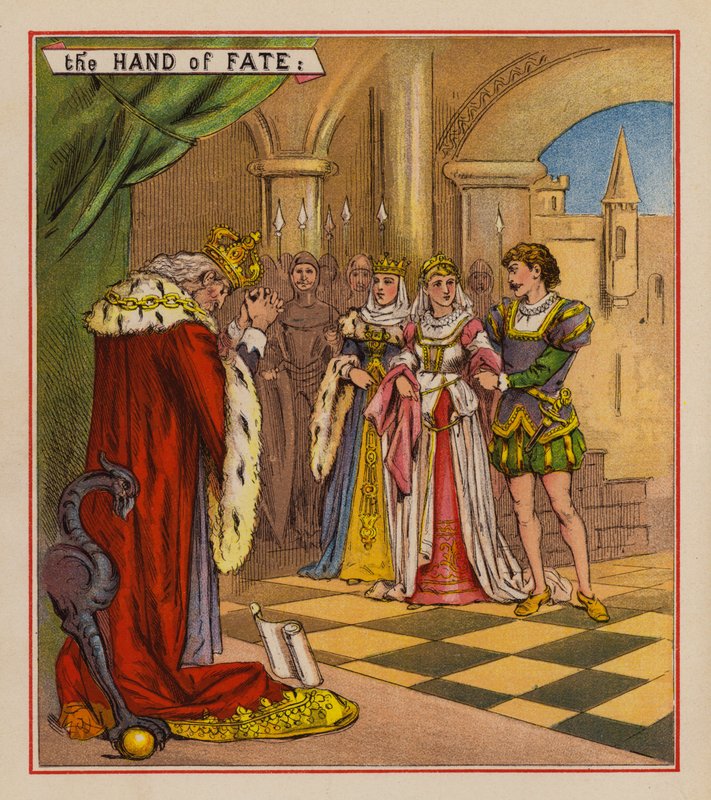 The Child Born to Be A King (farve litho) af English School