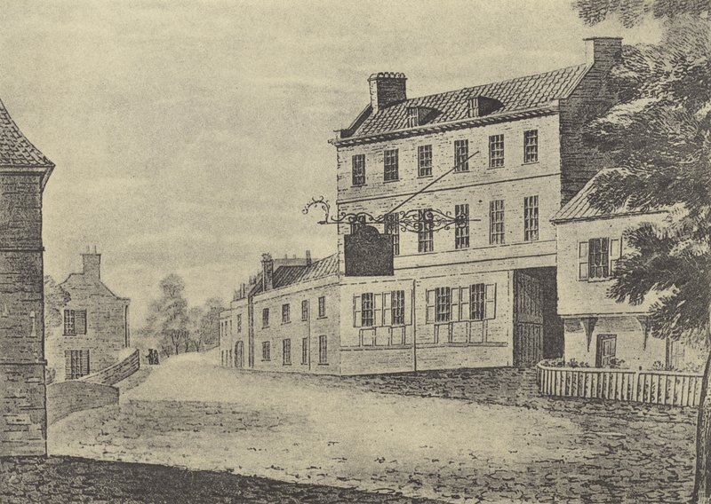 Christopher Inn at Eaton i Buckinghamshire (gravure) af English School