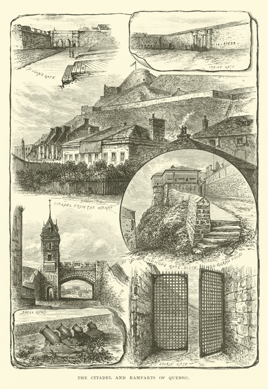 Citadellet og voldene i Quebec af English School