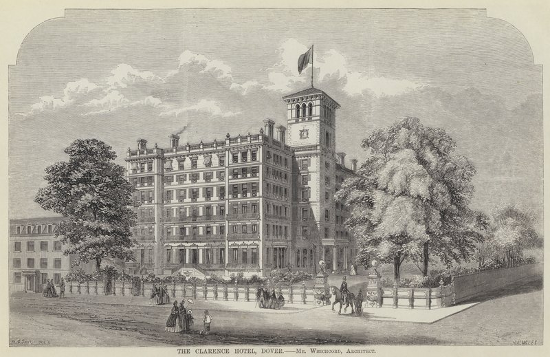 The Clarence Hotel, Dover (gravering) af English School