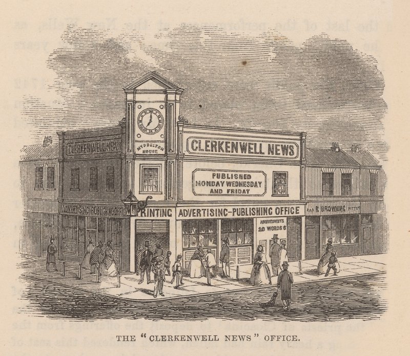 Clerkenwell News office, Clerkenwell, London af English School