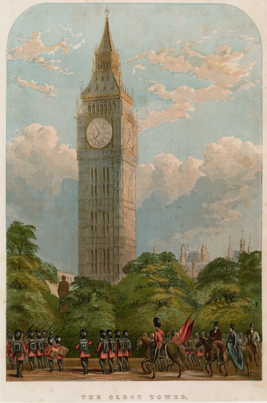Klokketårnet, Westminster, London af English School