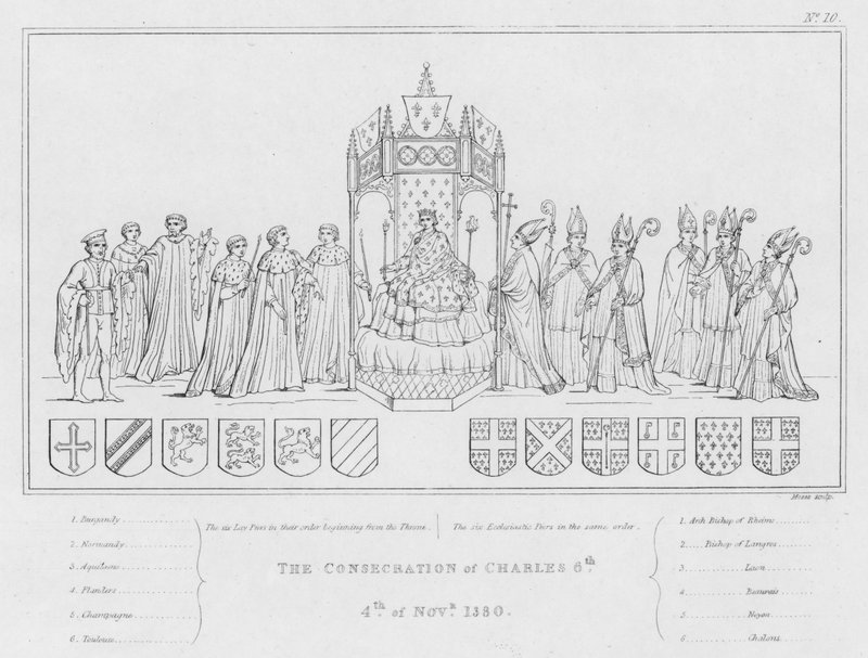 Indvielsen af Karl 6., 4. november 1380 (gravering) af English School
