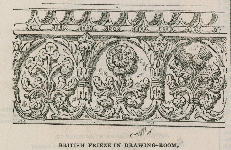 Det konservative klubhus: Britisk frise i dagligstuen af English School