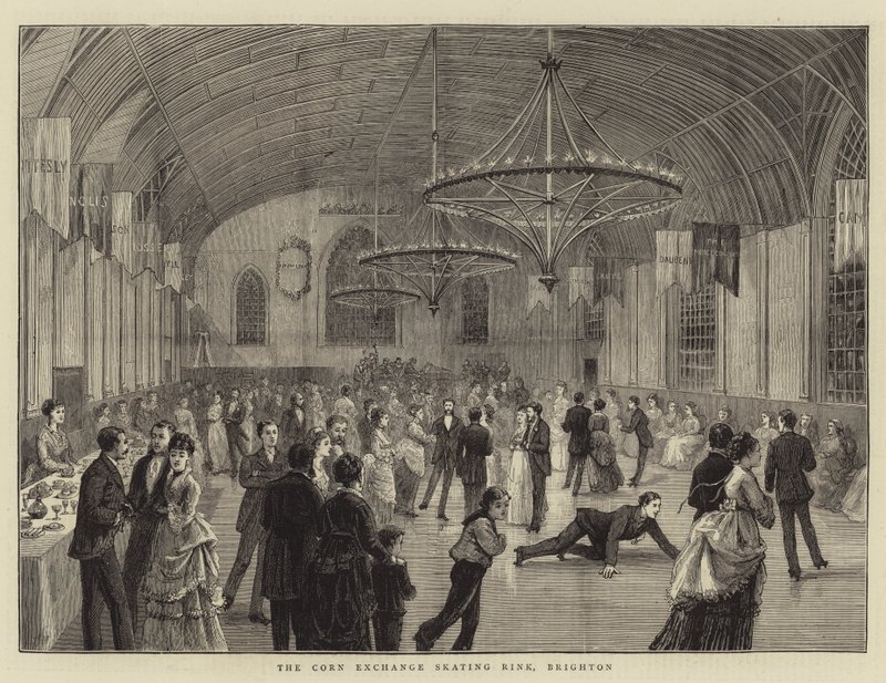 The Corn Exchange Skating Rink, Brighton (gravering) af English School