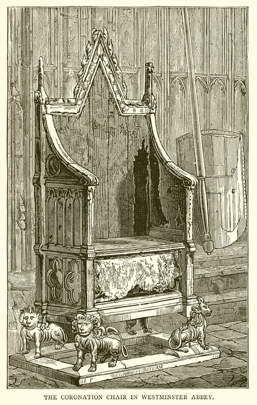 Kroningsstolen i Westminster Abbey af English School
