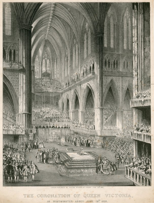 Kroningen af dronning Victoria i Westminster Abbey, 28. juni 1838 af English School