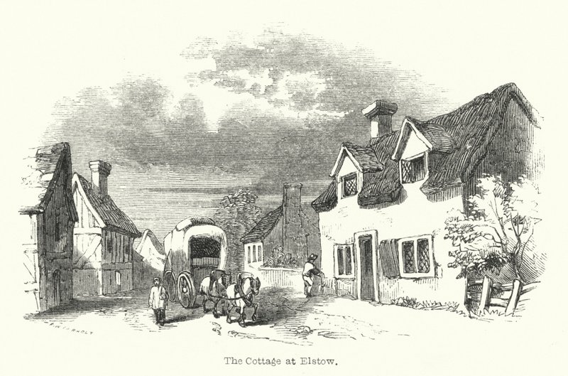 Hytten ved Elstow (gravering) af English School