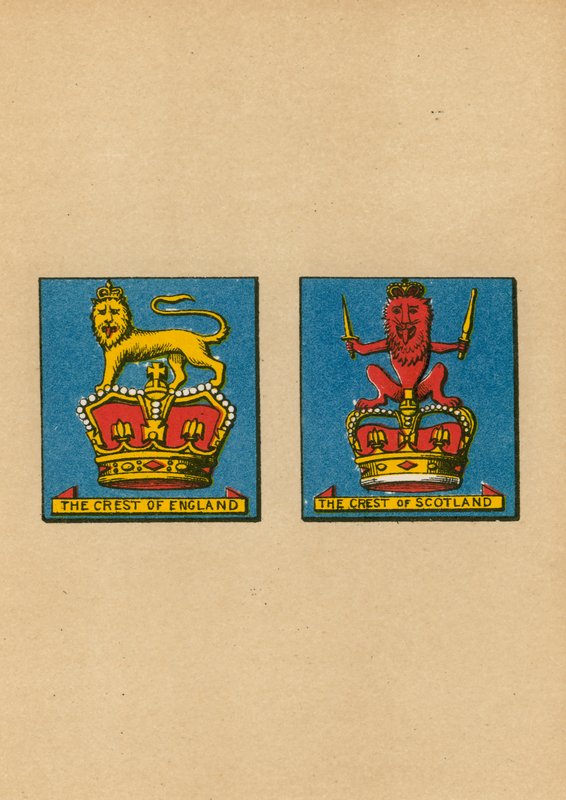 The Crest of England. The Crest of Scotland af English School