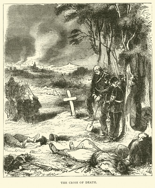 Dødens kors, september 1870 af English School