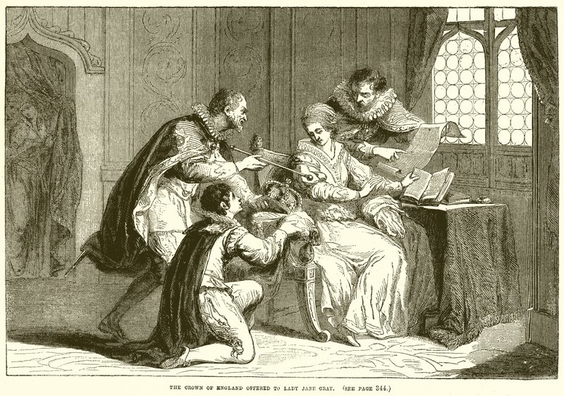 The Crown of England tilbød Lady Jane Gray af English School