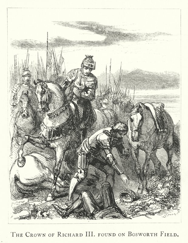 Kronen af Richard III fundet på Bosworth Field af English School