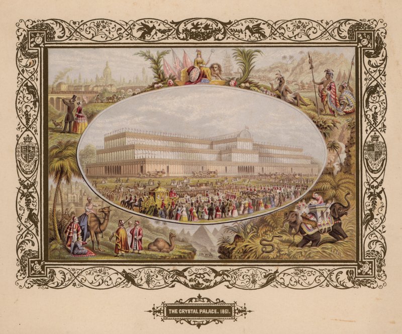 The Crystal Palace, 1851, The Great Exhibition, Hyde Park, London. af English School