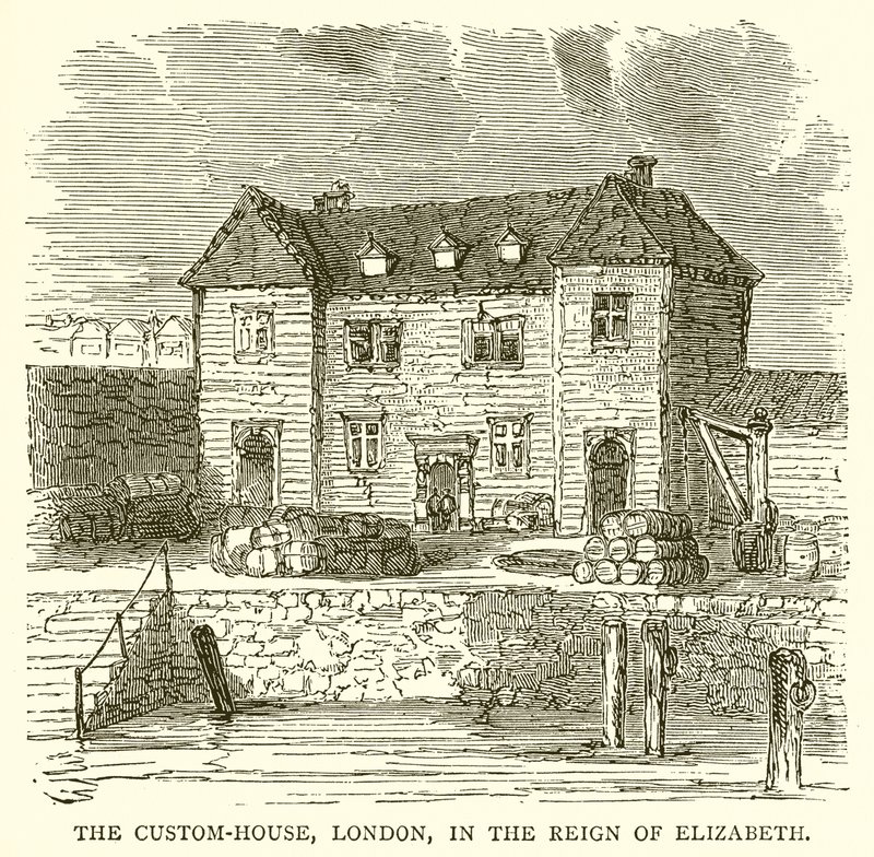 Toldhuset, London, under Elizabeths regeringstid af English School