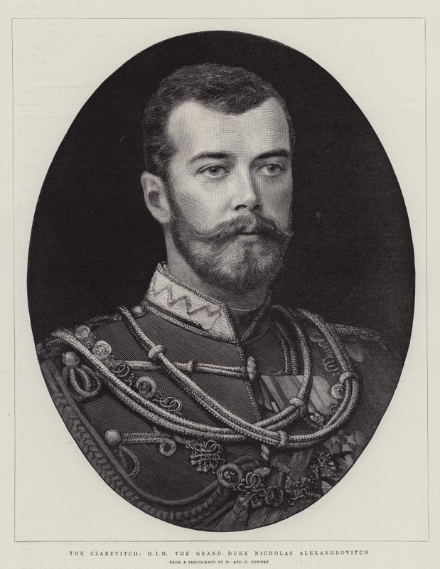 The Czarevitch, HIH storhertug Nicholas Alexandrovitch (gravering) af English School