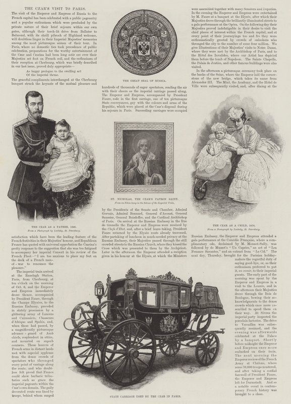 Czarens besøg i Paris (gravering) af English School