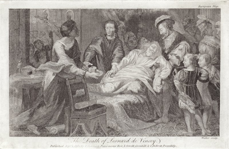 Leonardo da Vincis død af English School
