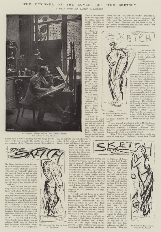 Designeren af coveret til "The Sketch" (litho) af English School