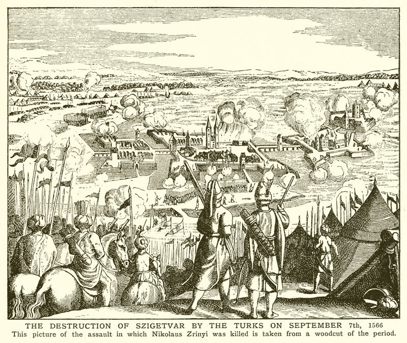 Tyrkernes ødelæggelse af Szigetvar den 7. september 1566 af English School