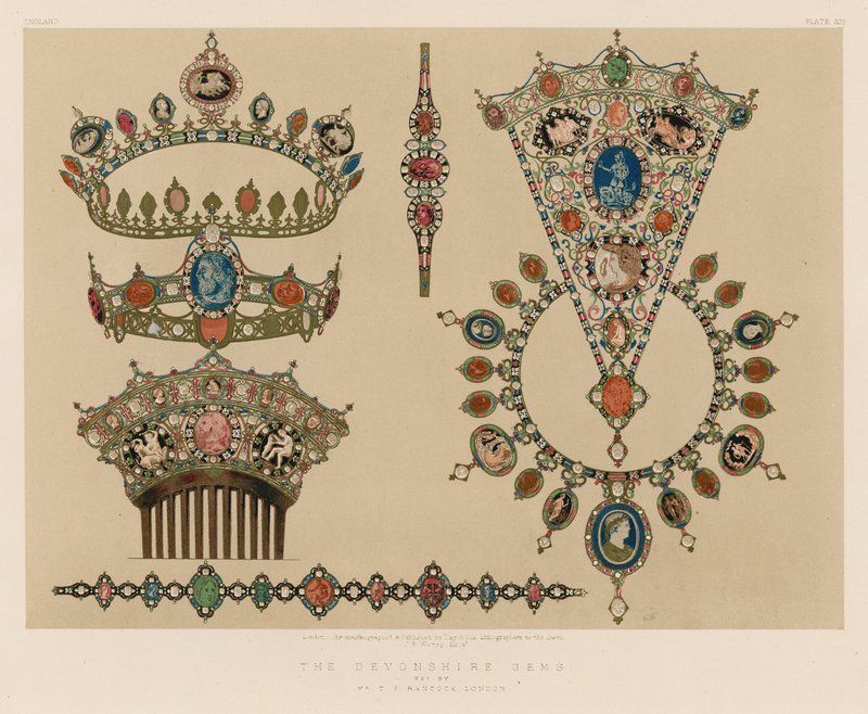 The Devonshire Gems sat af Mr. C F Hancock, London af English School