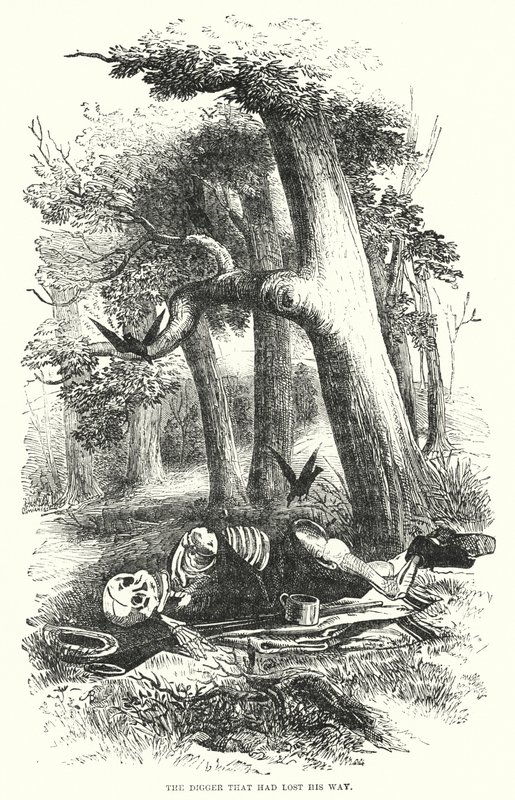 Graveren, der havde mistet sin vej (gravering) af English School