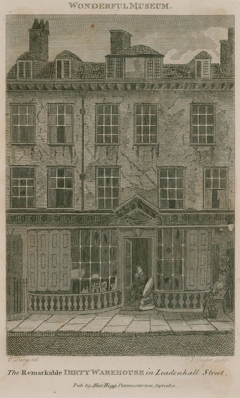 The Dirty Warehouse, bopæl i Leadenhall Street, London, af Nicholas Bentley, også kendt som Dirty Dick af English School