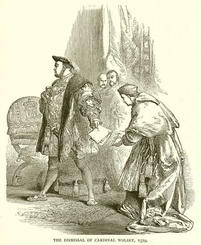 Kardinal Wolseys afskedigelse, 1529 af English School