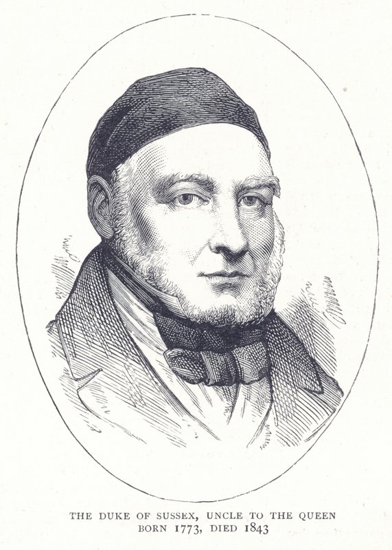 Hertugen af Sussex, onkel til dronningen født 1773, død 1843 af English School