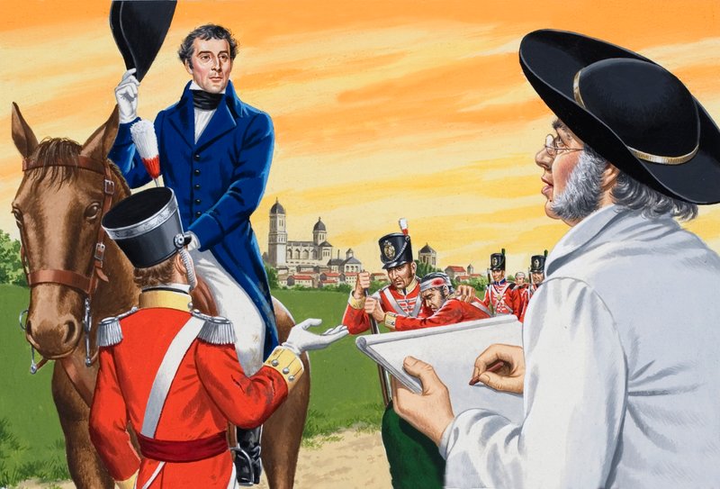 Hertugen af Wellington bliver malet af Goya af English School